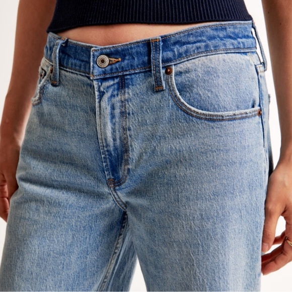 ABERCROMBIE & FITCH The Baggy Low Rise Jeans Waist 16” Like New Retro Inspired - Picture 2 of 7